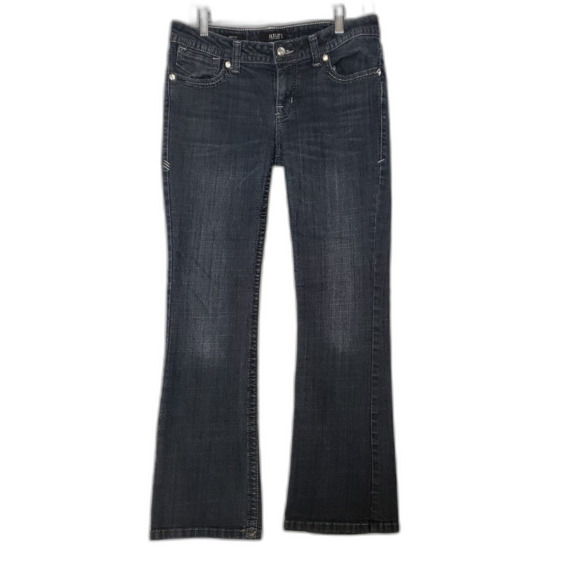 ANA Bootcut Stretch Denim Jeans Womens Size Petite 28 8P Rhinestone Back Pockets - Picture 2 of 9